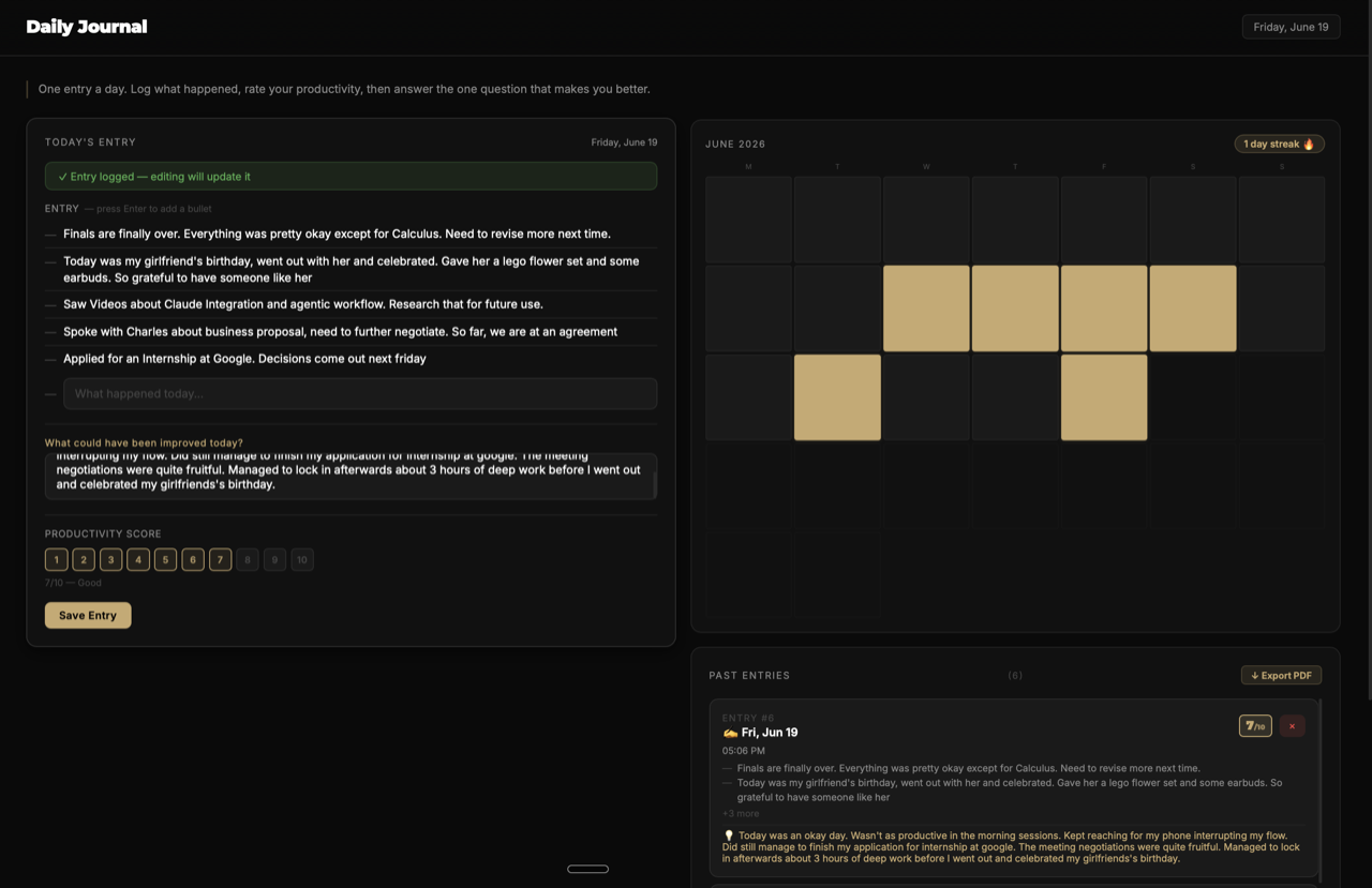 Optima — Daily Journal